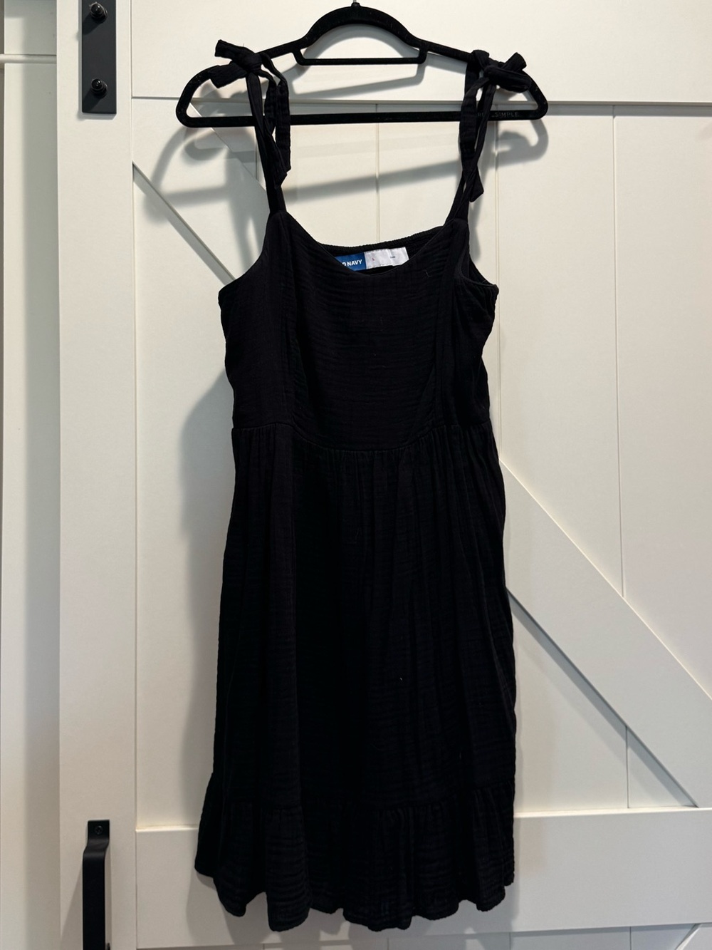 Old Navy Black Ribbed Cami Tank Dress